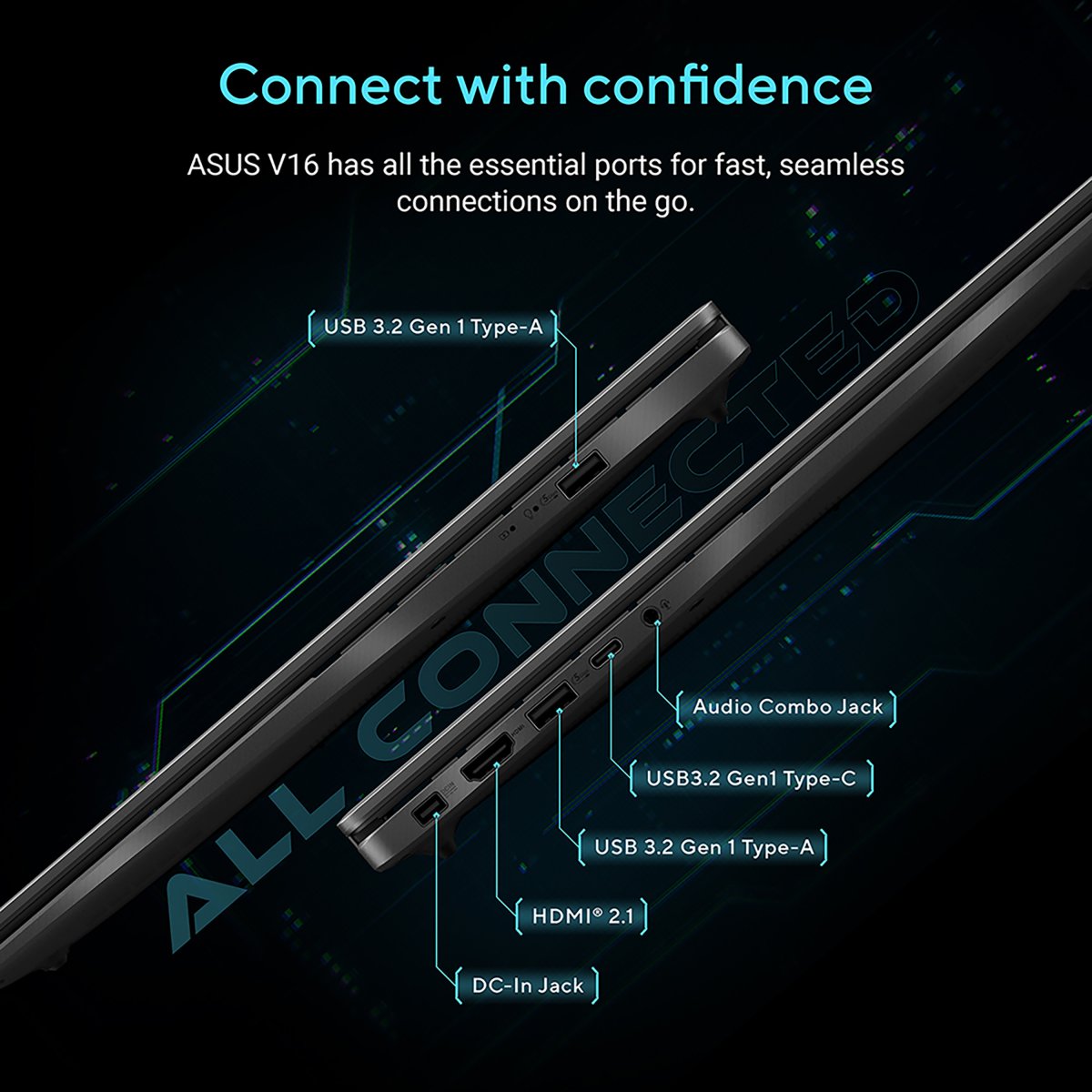 ASUS V16 V3607VH-RP011W Intel Core 5 210H Laptop 40.6 cm (16") WUXGA 16 GB DDR5-SDRAM 512 GB SSD NVIDIA® GeForce RTX™ 5050 Wi-Fi 6 (802.11ax) Windows 11 Home Black - Image 11