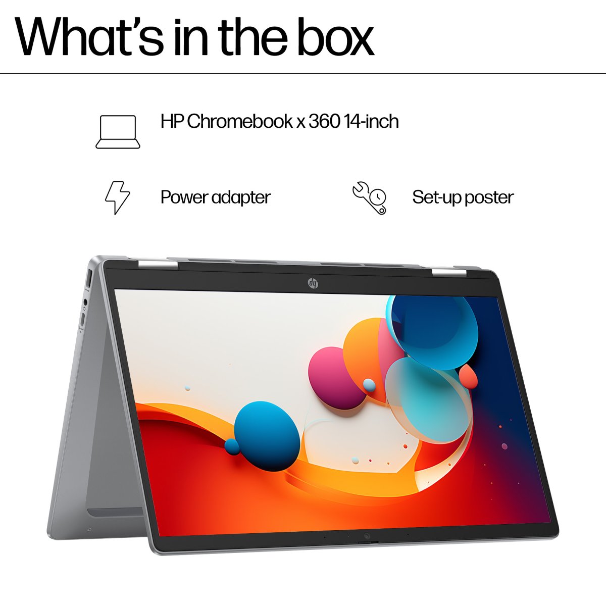 HP Chromebook x360 14b-cd0001na 14-inch FHD Touchscreen Intel N200 8GB 128GB eUFS ChromeOS Silver - Image 6