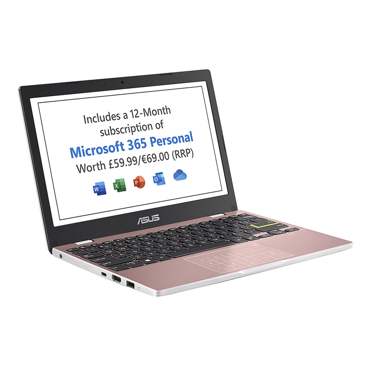 ASUS E210MA-GJ325WS Intel® Celeron® N N4020 Laptop 29.5 cm (11.6") HD 4 GB DDR4-SDRAM 64 GB eMMC Wi-Fi 5 (802.11ac) Windows 11 Home in S mode Pink - Image 3