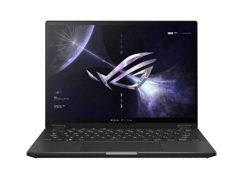 ASUS ROG Flow X13 GV302XV-MU009W AMD Ryzen™ 9 7940HS Hybrid (2-in-1) 34 cm (13.4") Touchscreen WQXGA 16 GB LPDDR5-SDRAM 1 TB SSD NVIDIA GeForce RTX 4060 Wi-Fi 6E (802.11ax) Windows 11 Home Black