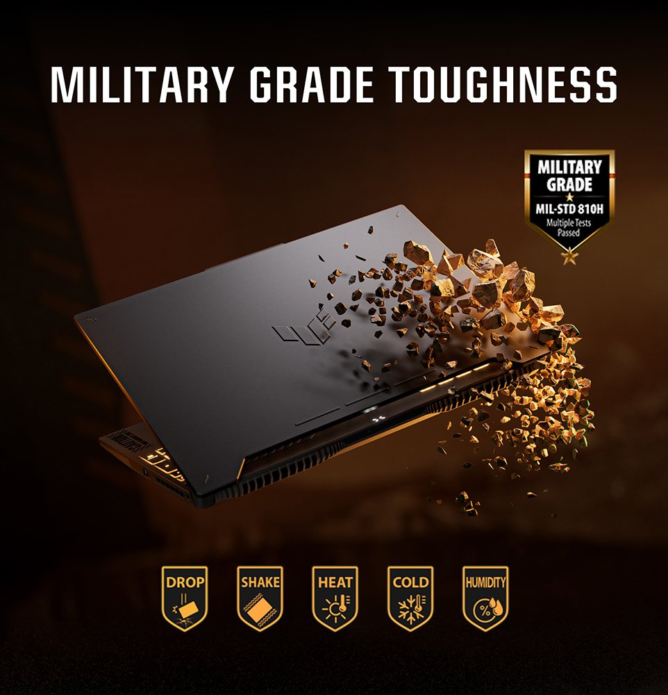 ASUS TUF Gaming A15 FA506NCR-HN015W AMD Ryzen™ 7 7435HS Laptop 39.6 cm (15.6") Full HD 16 GB DDR5-SDRAM 1 TB SSD NVIDIA GeForce RTX 3050 Wi-Fi 6 (802.11ax) Windows 11 Home Black - Image 8