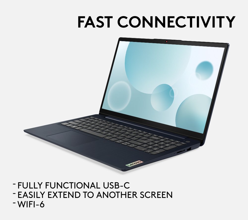 Lenovo IdeaPad 3 15IAU7 Intel® Core™ i7 i7-1255U Laptop 39.6 cm (15.6") Full HD 16 GB DDR4-SDRAM 512 GB SSD Wi-Fi 6 (802.11ax) Windows 11 Home UK English Blue - Image 4