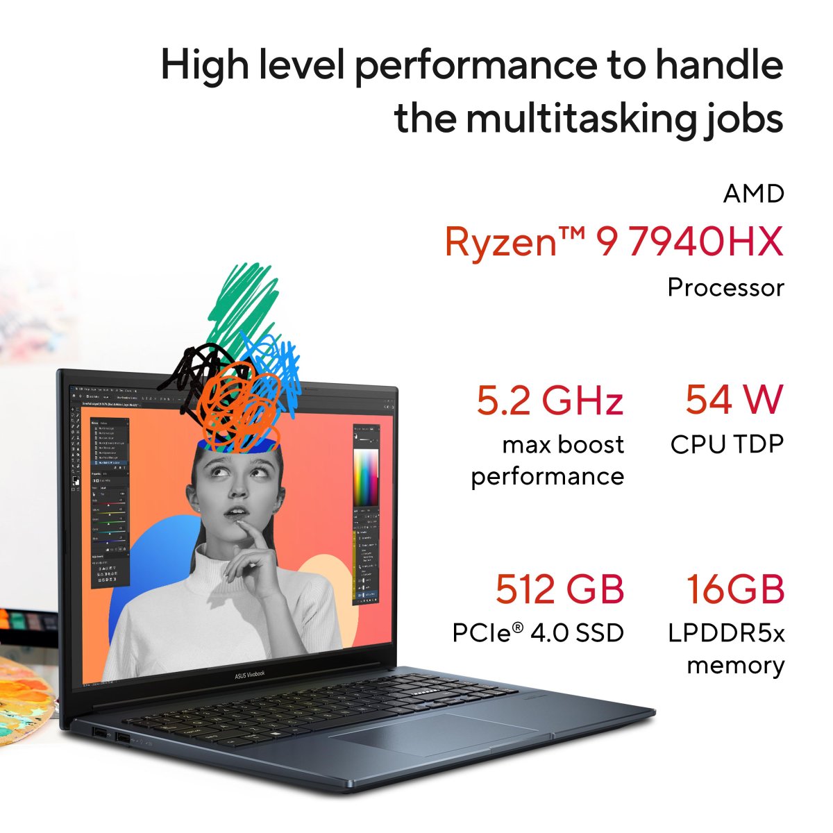 ASUS Vivobook Pro 15 M6500XV-LP036W AMD Ryzen™ 9 7940HS Laptop 39.6 cm (15.6") Full HD 16 GB LPDDR5-SDRAM 512 GB SSD NVIDIA GeForce RTX 4060 Wi-Fi 6E (802.11ax) Windows 11 Home Blue - Image 27