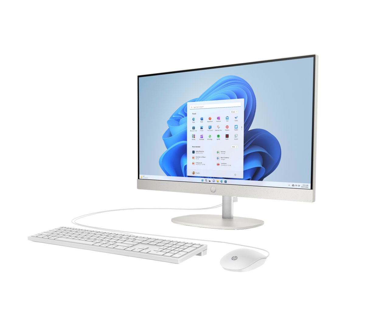 HP All-in-One 24-cr0003na AMD Ryzen™ 5 7520U 60.5 cm (23.8") 1920 x 1080 pixels All-in-One PC 8 GB LPDDR5-SDRAM 512 GB SSD Windows 11 Home Wi-Fi 6 (802.11ax) White - Image 18