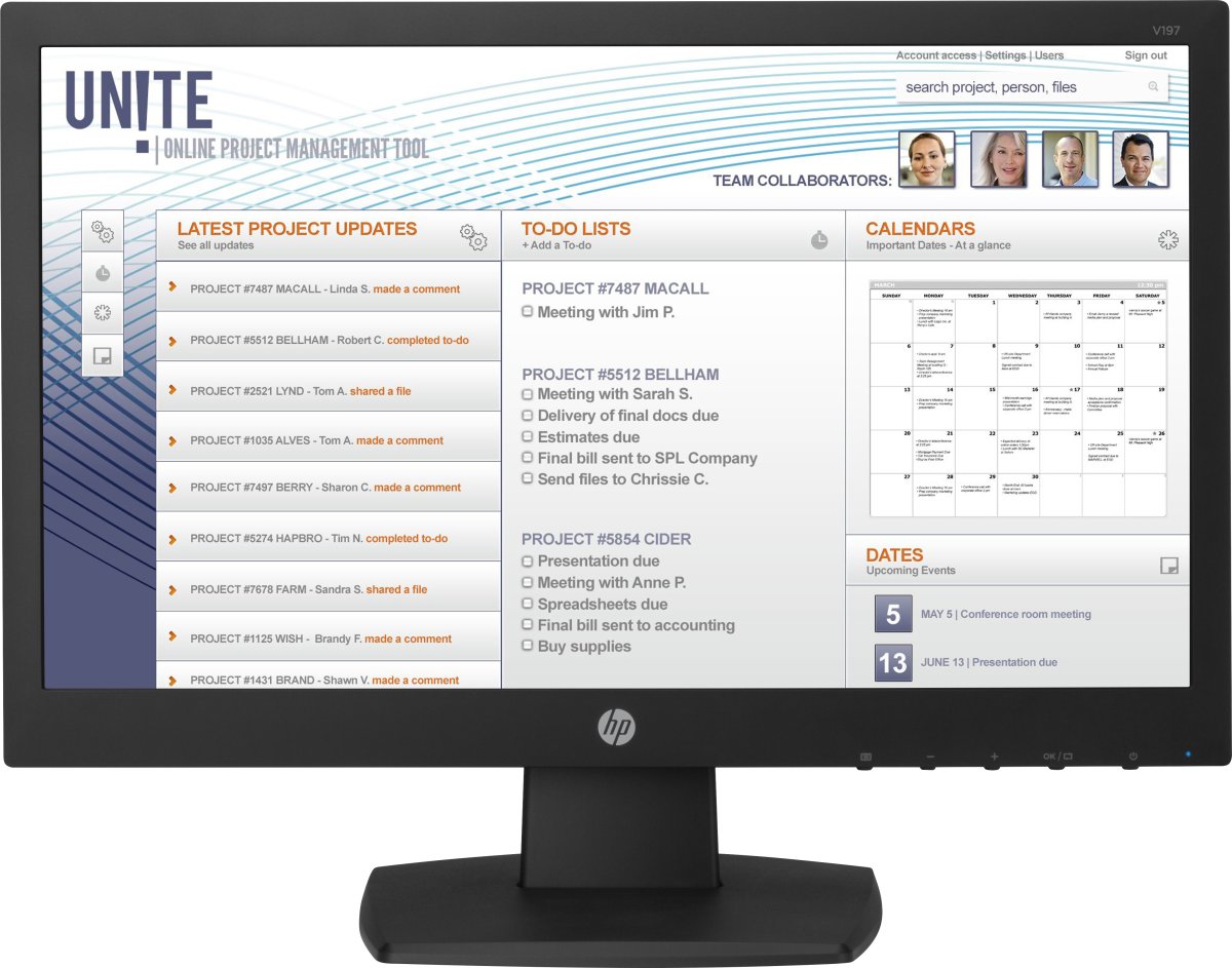 HP V197 computer monitor 47 cm (18.5") 1366 x 768 pixels WXGA LED Black