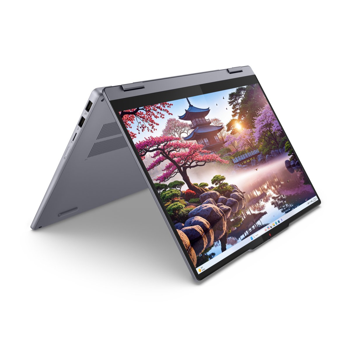 Lenovo IdeaPad 5 2-in-1 14AKP10 Copilot+ PC AMD Ryzen™ AI 5 340 Hybrid (2-in-1) 35.6 cm (14") Touchscreen WUXGA 16 GB LPDDR5x-SDRAM 256 GB SSD Wi-Fi 7 (802.11be) Windows 11 Home English Grey - Image 2