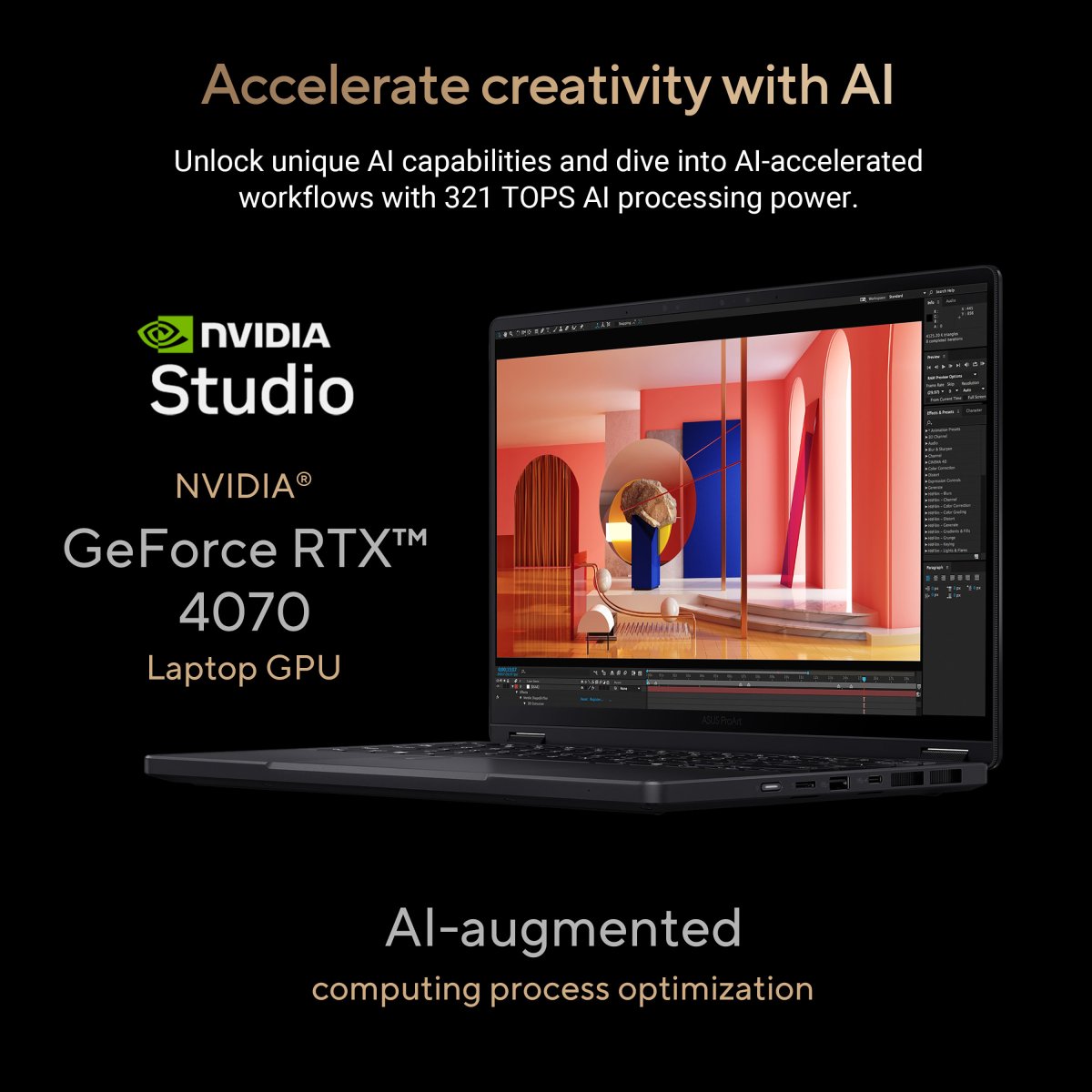 ASUS ProArt PX13 HN7306WI-LX017W Copilot+ PC AMD Ryzen AI 9 HX 370 Hybrid (2-in-1) 33.8 cm (13.3") Touchscreen 3K 32 GB LPDDR5x-SDRAM 2 TB SSD NVIDIA GeForce RTX 4070 Wi-Fi 7 (802.11be) Windows 11 Home Black - Image 7