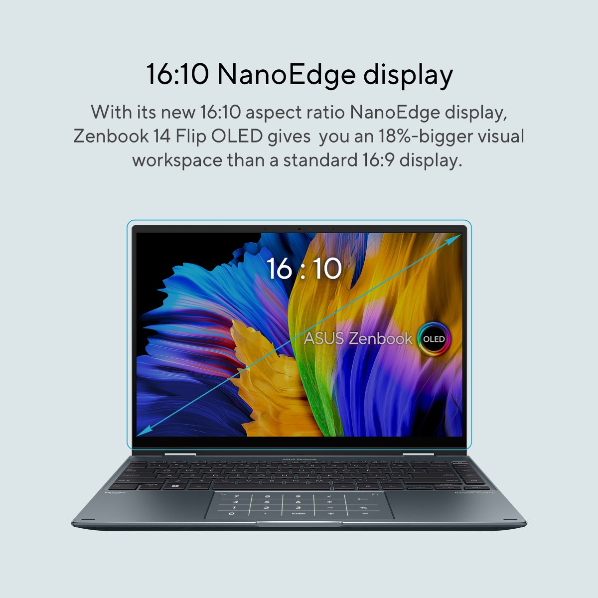 ASUS Zenbook 14 Flip OLED UP5401ZA-KN056W Intel® Core™ i5 i5-12500H Hybrid (2-in-1) 35.6 cm (14") Touchscreen 2.8K 16 GB LPDDR5-SDRAM 512 GB SSD Wi-Fi 6E (802.11ax) Windows 11 Home Grey - Image 26