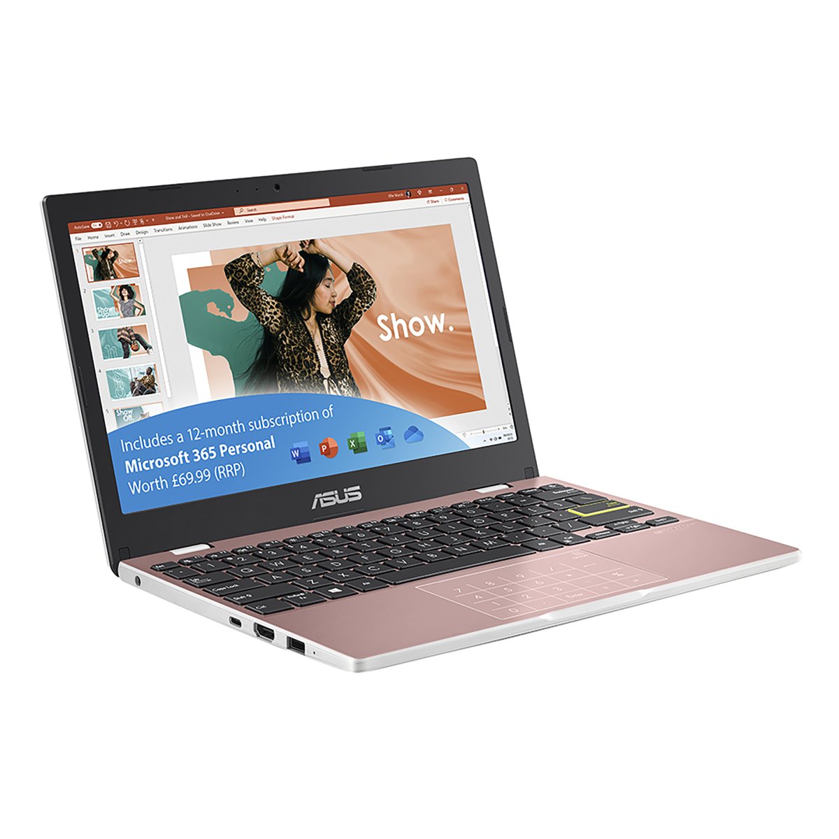 ASUS E210MA-GJ325WS Intel® Celeron® N N4020 Laptop 29.5 cm (11.6") HD 4 GB DDR4-SDRAM 64 GB eMMC Wi-Fi 5 (802.11ac) Windows 11 Home in S mode Pink - Image 2