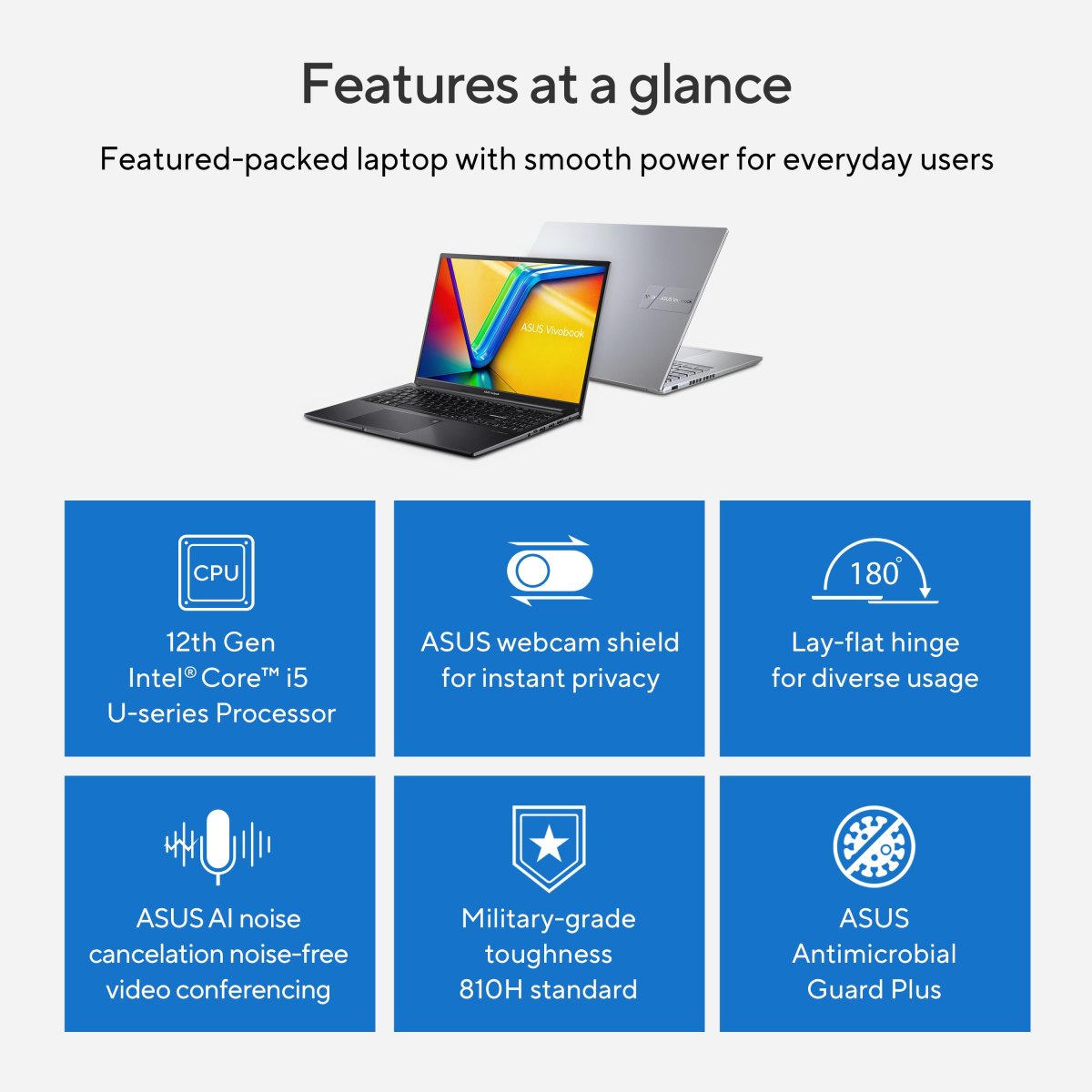ASUS Vivobook 16 X1605ZA-MB004W Intel® Core™ i5 i5-1235U Laptop 40.6 cm (16") WUXGA 16 GB DDR4-SDRAM 512 GB SSD Wi-Fi 6 (802.11ax) Windows 11 Home Silver - Image 15