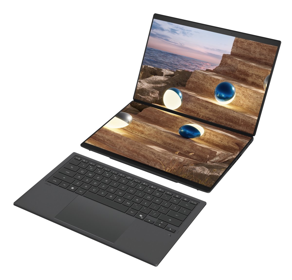 ASUS Zenbook Duo UX8407AA-SN102W Intel Core Ultra X9 388H Laptop 35.6 cm (14") Touchscreen 3K 32 GB LPDDR5x-SDRAM 1 TB SSD Wi-Fi 7 (802.11be) Windows 11 Home Grey - Image 9