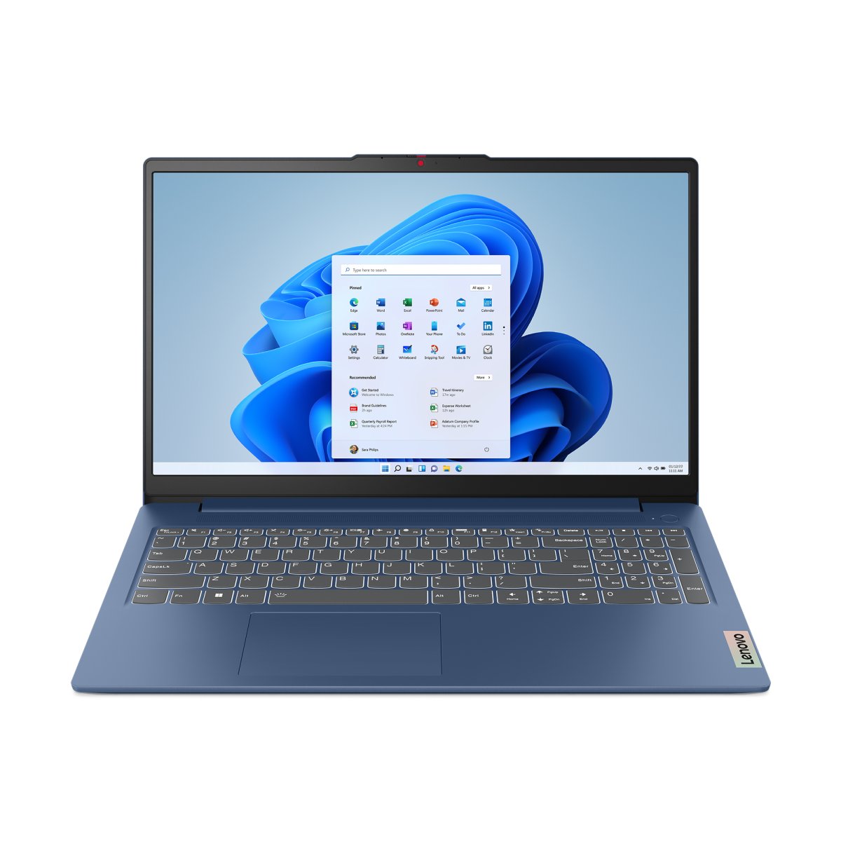 Lenovo IdeaPad Slim 3 15IAH8 Intel® Core™ i5 i5-12450H Laptop 39.6 cm (15.6") Full HD 8 GB LPDDR5-SDRAM 512 GB SSD Wi-Fi 5 (802.11ac) Windows 11 Home UK English Blue
