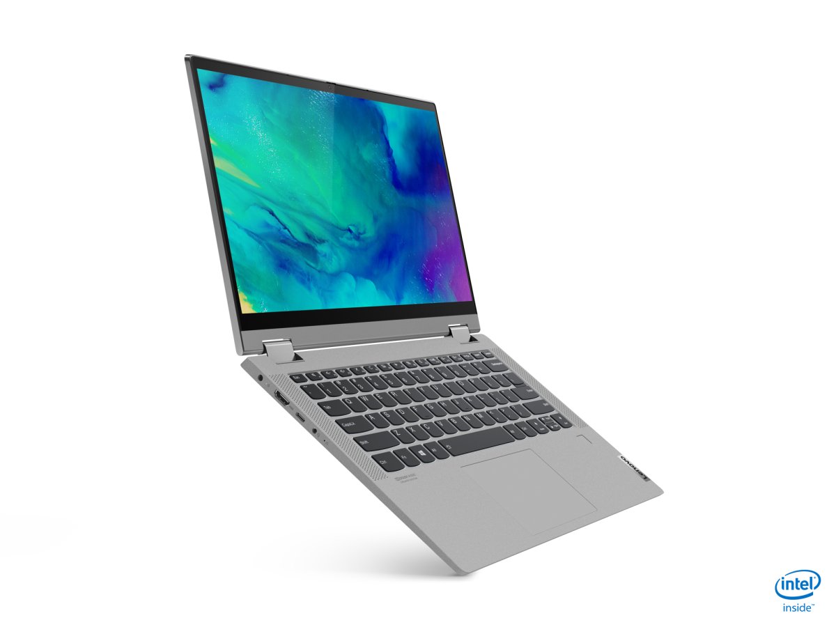 Lenovo IdeaPad Flex 5 14IIL05 Intel® Core™ i7 i7-1065G7 Hybrid (2-in-1) 35.6 cm (14") Touchscreen Full HD 8 GB DDR4-SDRAM 512 GB SSD Wi-Fi 6 (802.11ax) Windows 10 Home in S mode Grey, Platinum - Image 2