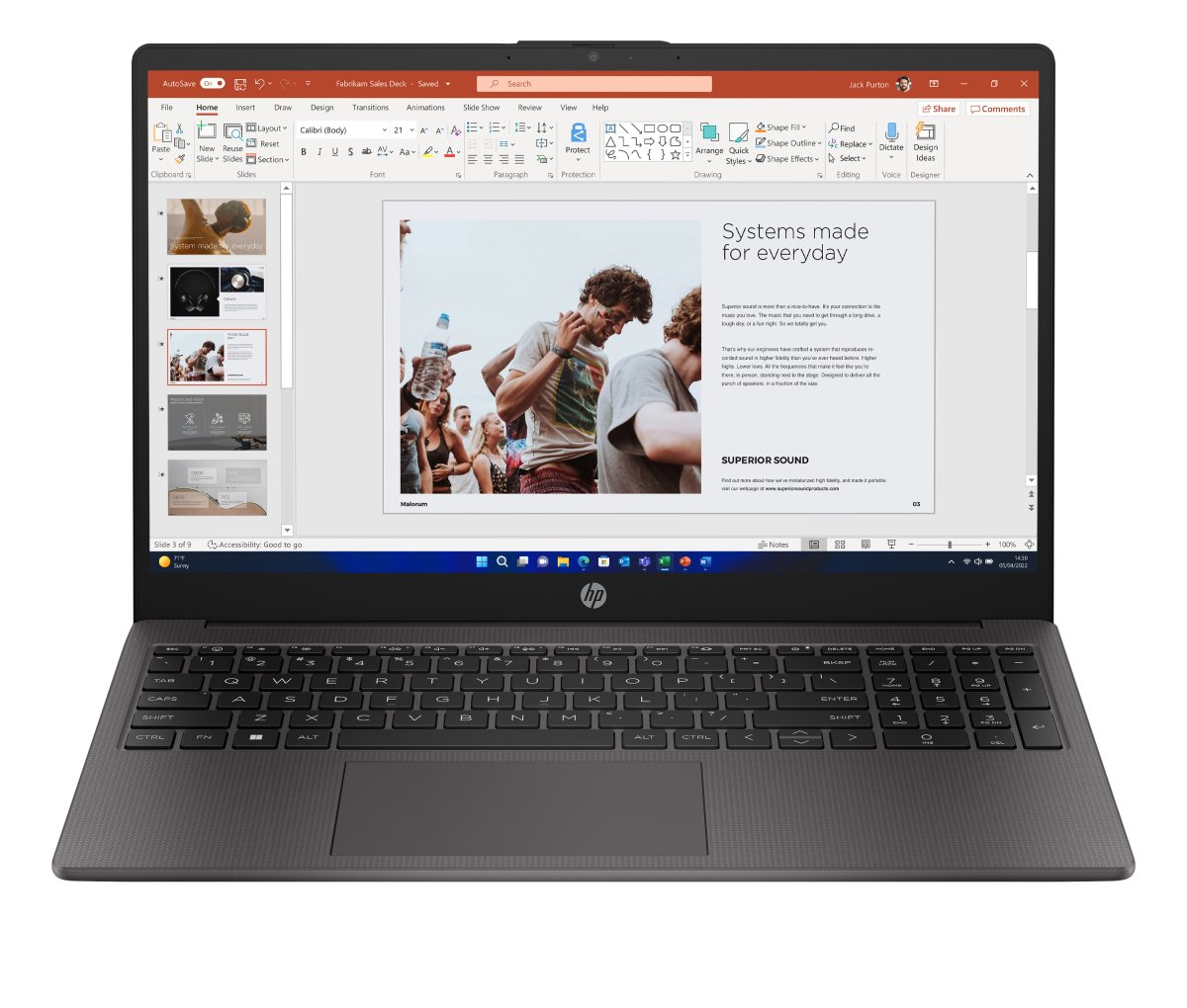 HP 255 G10 15.6-inch FHD Ryzen 5 7530U 8GB 256GB SSD Windows 11 Home