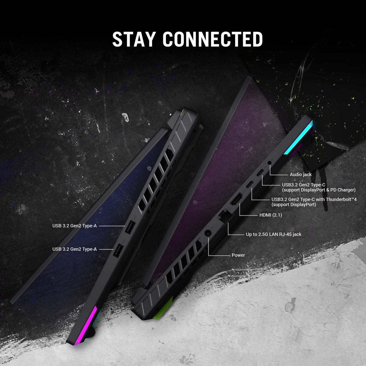 ASUS ROG Strix G16 G614JZ-N4024W Intel® Core™ i9 i9-13980HX Laptop 40.6 cm (16") Quad HD+ 16 GB DDR5-SDRAM 1 TB SSD NVIDIA GeForce RTX 4080 Wi-Fi 6E (802.11ax) Windows 11 Home Black, Grey - Image 13