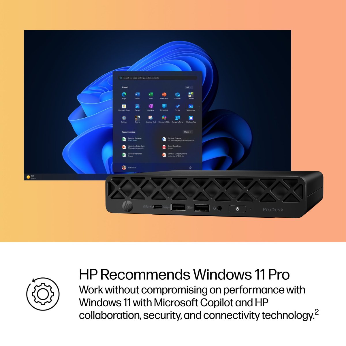 HP ProDesk 4 G1i AI PC Intel Core Ultra 5 235T 16 GB DDR5-SDRAM 512 GB SSD Windows 11 Pro Mini PC Black - Image 5