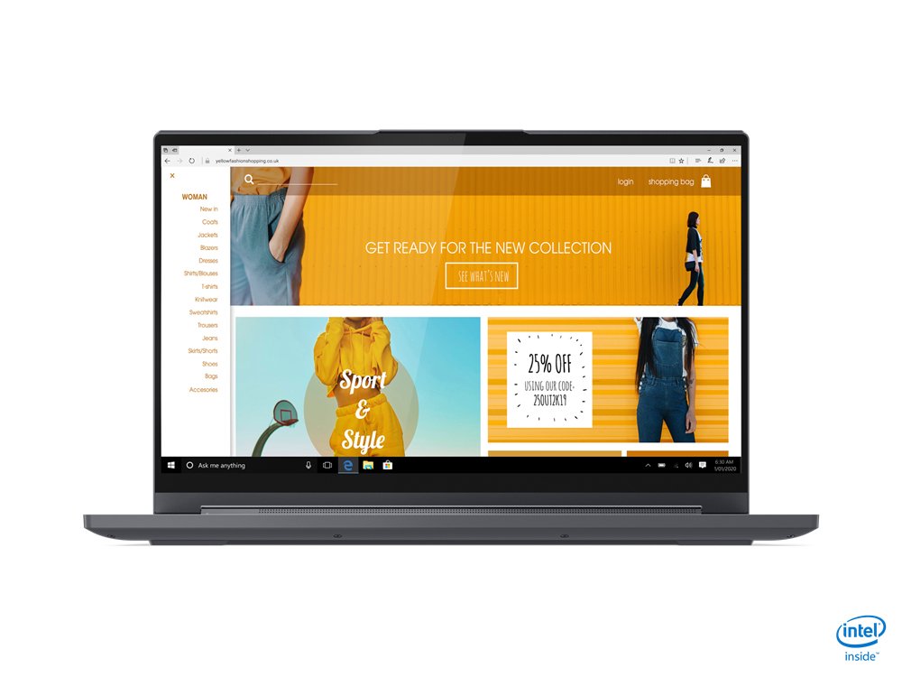 Lenovo Yoga 9 15IMH5 Intel® Core™ i7 i7-10750H Hybrid (2-in-1) 39.6 cm (15.6") Touchscreen 4K Ultra HD 16 GB DDR4-SDRAM 512 GB SSD NVIDIA® GeForce® GTX 1650 Ti Wi-Fi 6 (802.11ax) Windows 10 Home Grey - Image 2