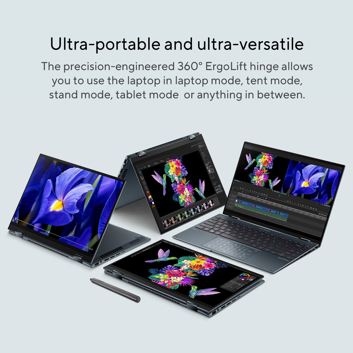 ASUS Zenbook 14 Flip OLED UP5401ZA-KN056W Intel® Core™ i5 i5-12500H Hybrid (2-in-1) 35.6 cm (14") Touchscreen 2.8K 16 GB LPDDR5-SDRAM 512 GB SSD Wi-Fi 6E (802.11ax) Windows 11 Home Grey - Image 27