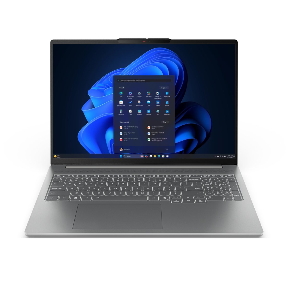 Lenovo IdeaPad Pro 5 16IAH10 Intel Core Ultra 5 225H Laptop 40.6 cm (16") 2.8K 32 GB LPDDR5x-SDRAM 1 TB SSD Wi-Fi 7 (802.11be) Windows 11 Home English Grey