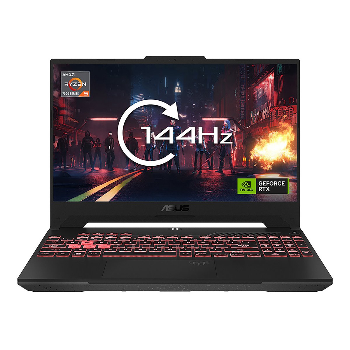ASUS TUF Gaming A15 FA507NV-LP025W AMD Ryzen™ 5 7535HS Laptop 39.6 cm (15.6") Full HD 16 GB DDR5-SDRAM 512 GB SSD NVIDIA GeForce RTX 4060 Wi-Fi 6 (802.11ax) Windows 11 Home Black, Grey