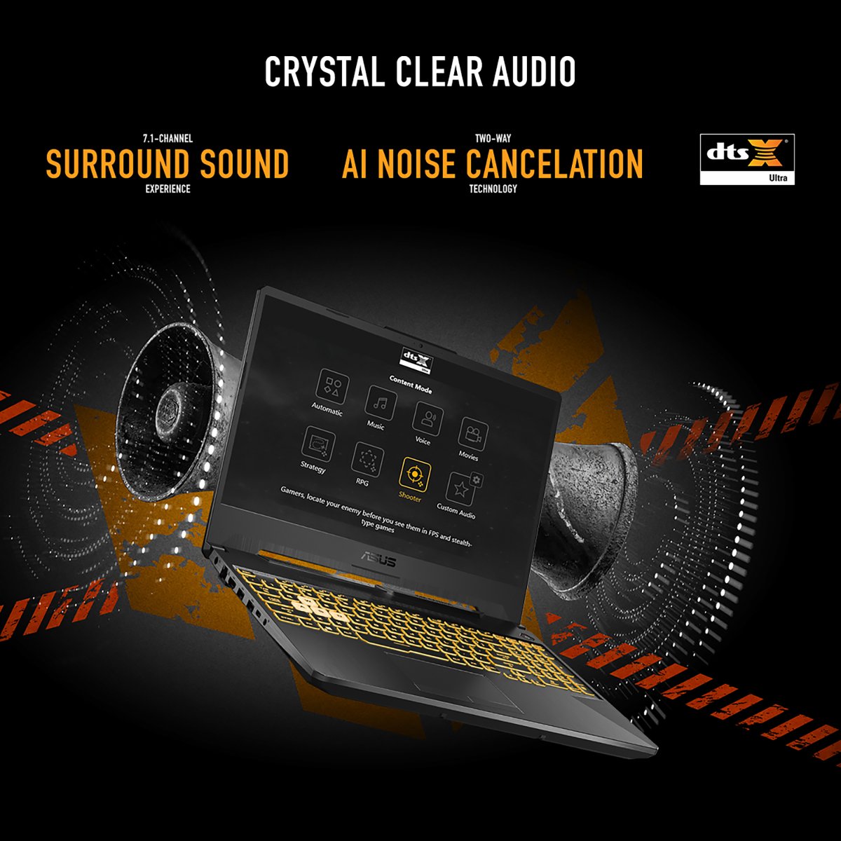 ASUS TUF Gaming A15 FA506NC-HN002W AMD Ryzen™ 5 7535HS Laptop 39.6 cm (15.6") Full HD 8 GB DDR5-SDRAM 512 GB SSD NVIDIA GeForce RTX 3050 Wi-Fi 6 (802.11ax) Windows 11 Home Black - Image 4