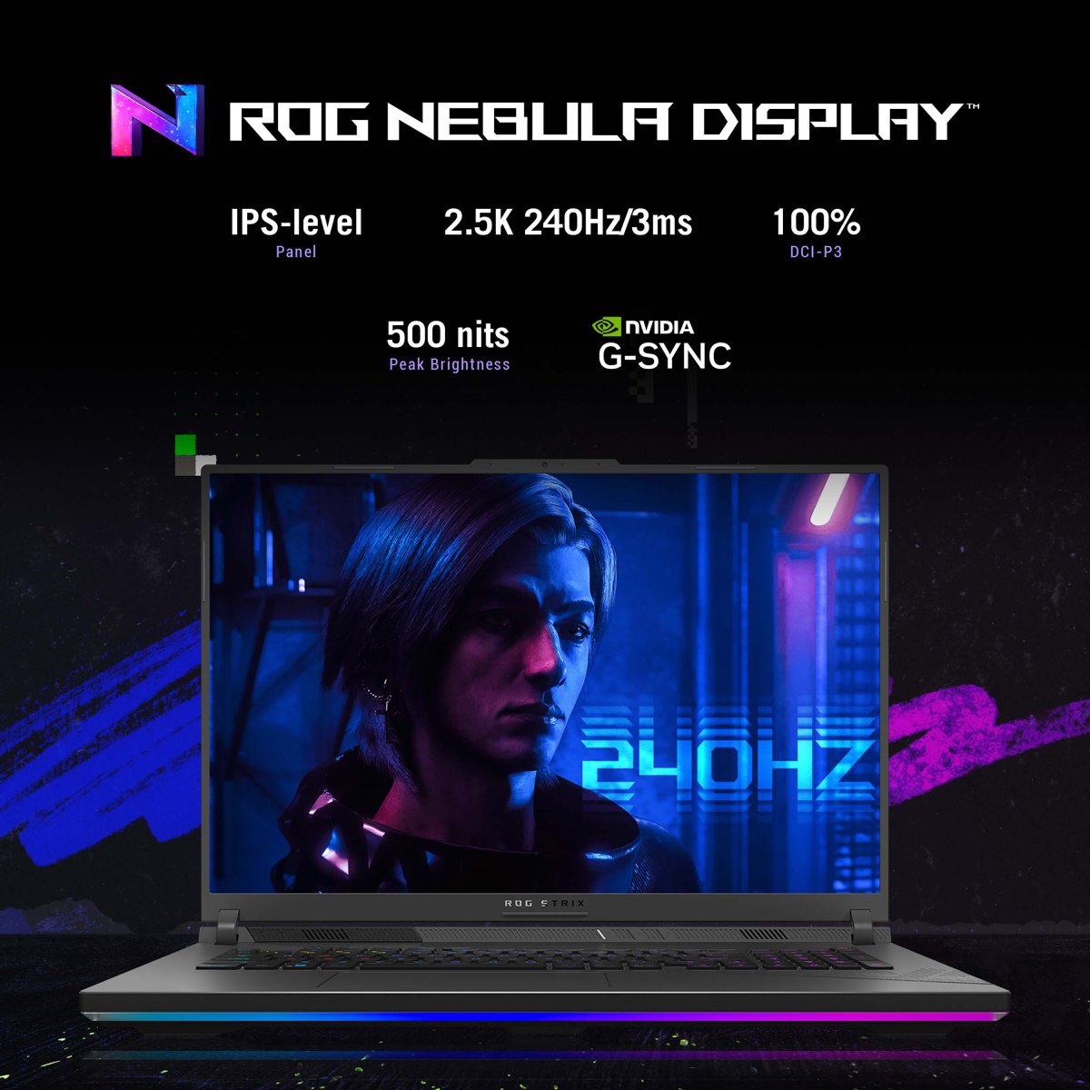 ASUS ROG Strix G16 G614JZ-N4024W Intel® Core™ i9 i9-13980HX Laptop 40.6 cm (16") Quad HD+ 16 GB DDR5-SDRAM 1 TB SSD NVIDIA GeForce RTX 4080 Wi-Fi 6E (802.11ax) Windows 11 Home Black, Grey - Image 11